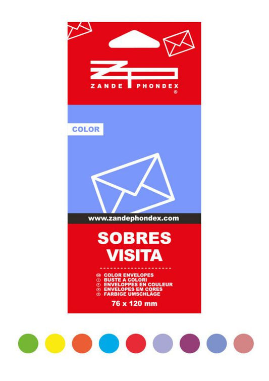 10 SOBRES 76X120 COLORES