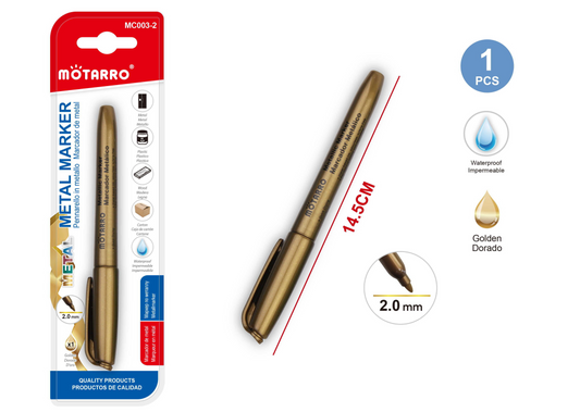 MARCADOR METALIZADO 2.0mm ORO