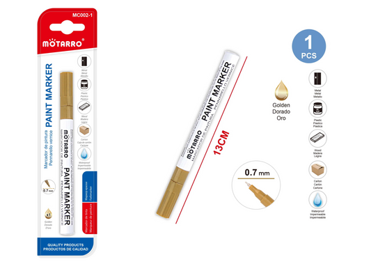 MARCADOR DE PINTURA 0.7mm ORO