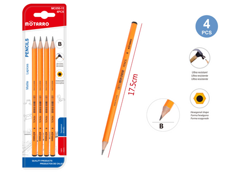 LAPICES B 4PCS LAPICES B 4PCS