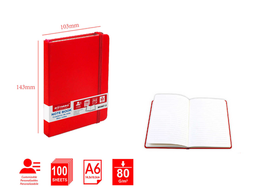 CUADERNO DE NOTAS A6 80G 100H