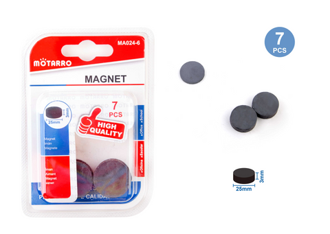 IMAN REDONDO 25MM*3MM 7PCS IMAN REDONDO 25MM*3MM 7PCS