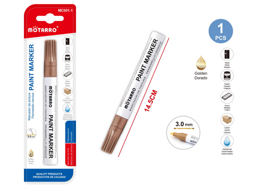 MARCADOR DE PINTURA 3.0mm ORO