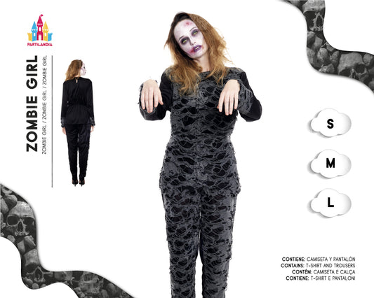 DISFRACE ZOMBIE GIRL TALLA  L 20016