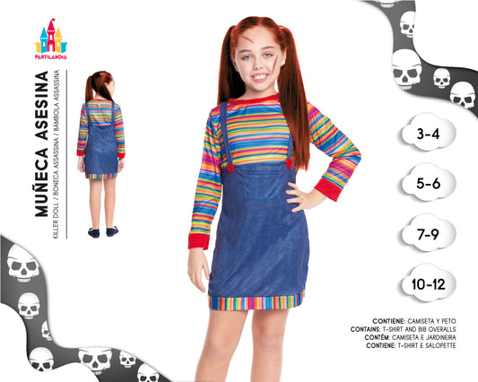 DISFRACE MUNECA ASESINA  TALLA 4-6 20070