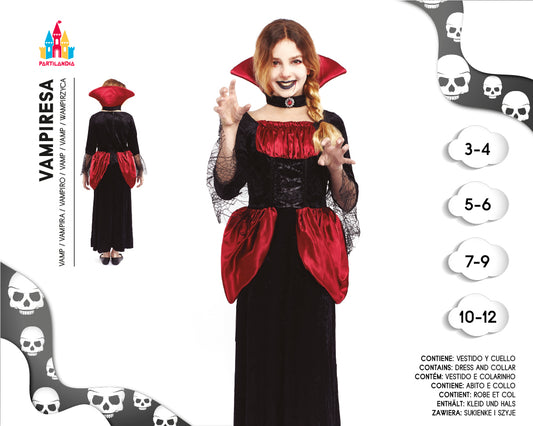 DISFRACE VAMPIRESA TALLA 4-6 20457