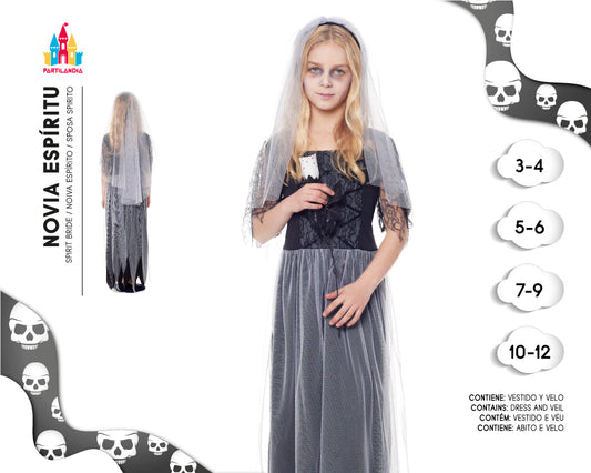 DISFRACE NOVIA ESPIRITU TALLA 10-12 20558