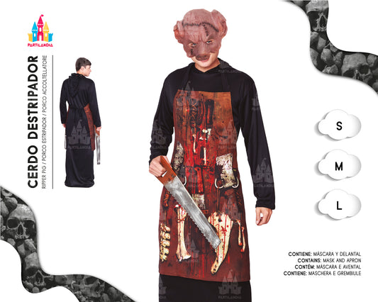 DISFRACE CERDO DESTRIPADOR TALLA L 20590