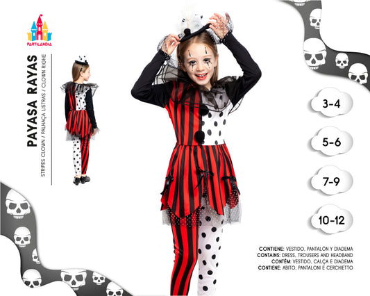 DISFRACE PAYASA NEGRA TALLA  4-6 20606