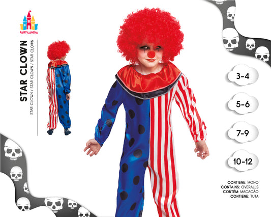 DISFRACE STAR CLOWN  TALLA 7-9 20617