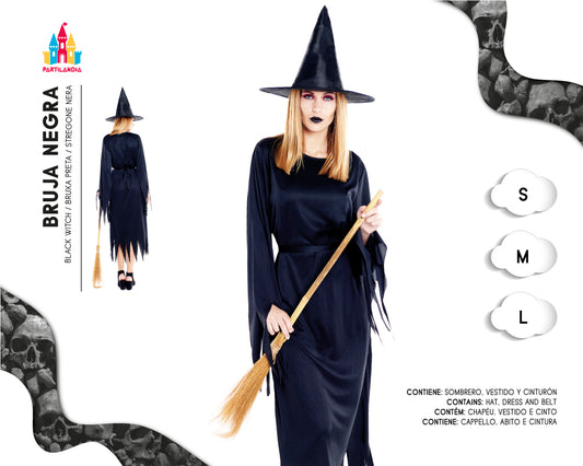 DISFRACE BRUJA NEGRA BASIC TALLA L 22241