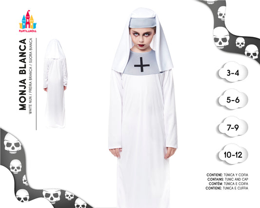 DISFRACE MONJA BLANCA TALLA 3-4 22249