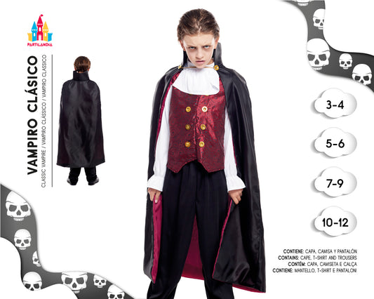 DISFRACE VAMPIRO CLASICO TALLA 7-9 22279