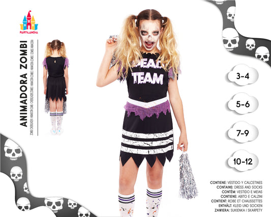 DISFRACE ANIMADORA ZOMBIE TALLA 5/6 22285