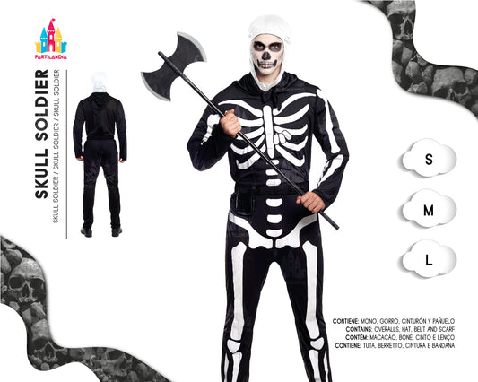 DISFRACE SKULL SOLDIER TALLA M 22404