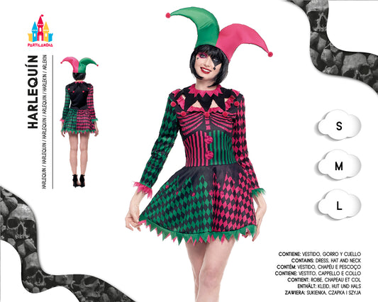 DISFRACE HARLEQUIN TALLA  L 23477