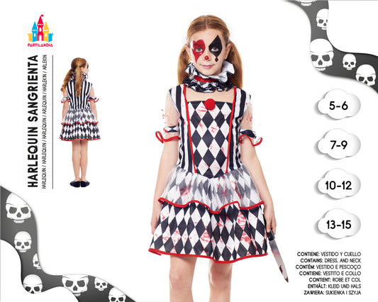 DISFARCE HARLEQUIN SANGRIENTA TALLA 13-15 23488