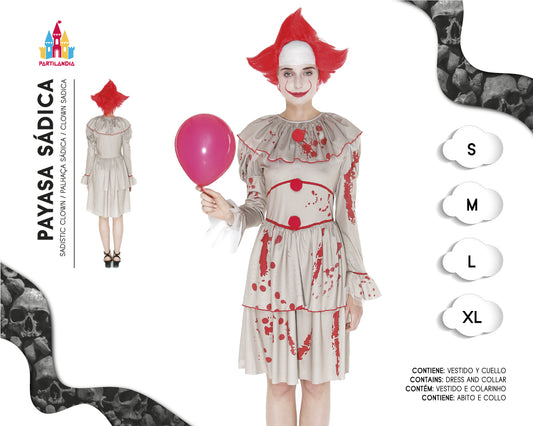 DISFRACE PAYASA SADICA TALLA L 23543