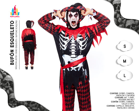 DISFRACE BUFON ESQUELETO TALLA S 24433