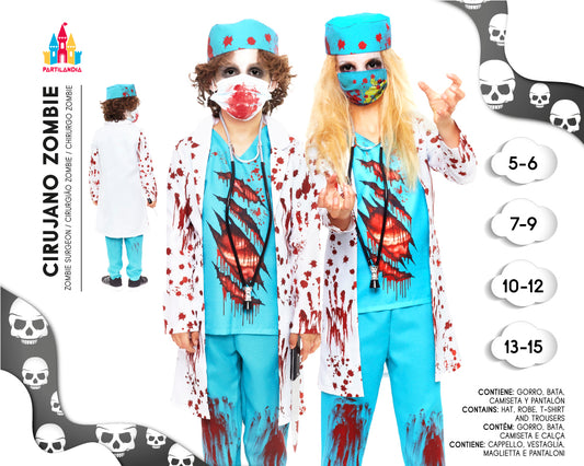 DISFRACE CIRUJANO ZOMBIE TALLA 10-12 24459