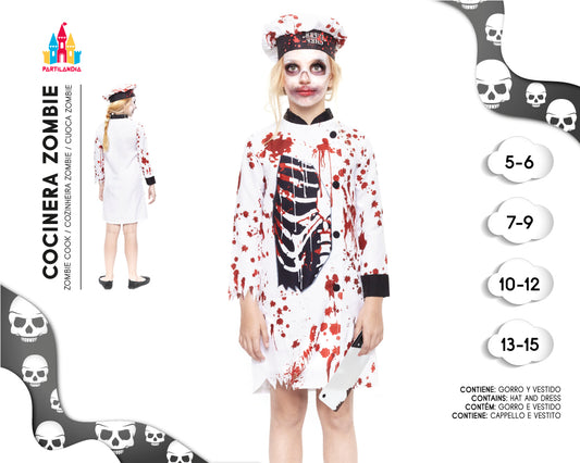 DISFRACE COCINERA ZOMBIE TALLA 7-9 24479