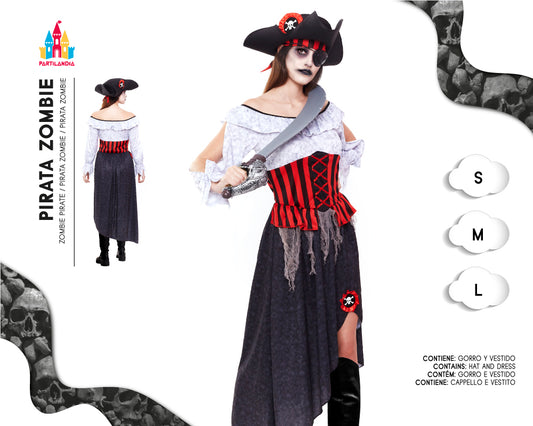 DISFRACE PIRATA ZOMBIE TALLA  S 24482