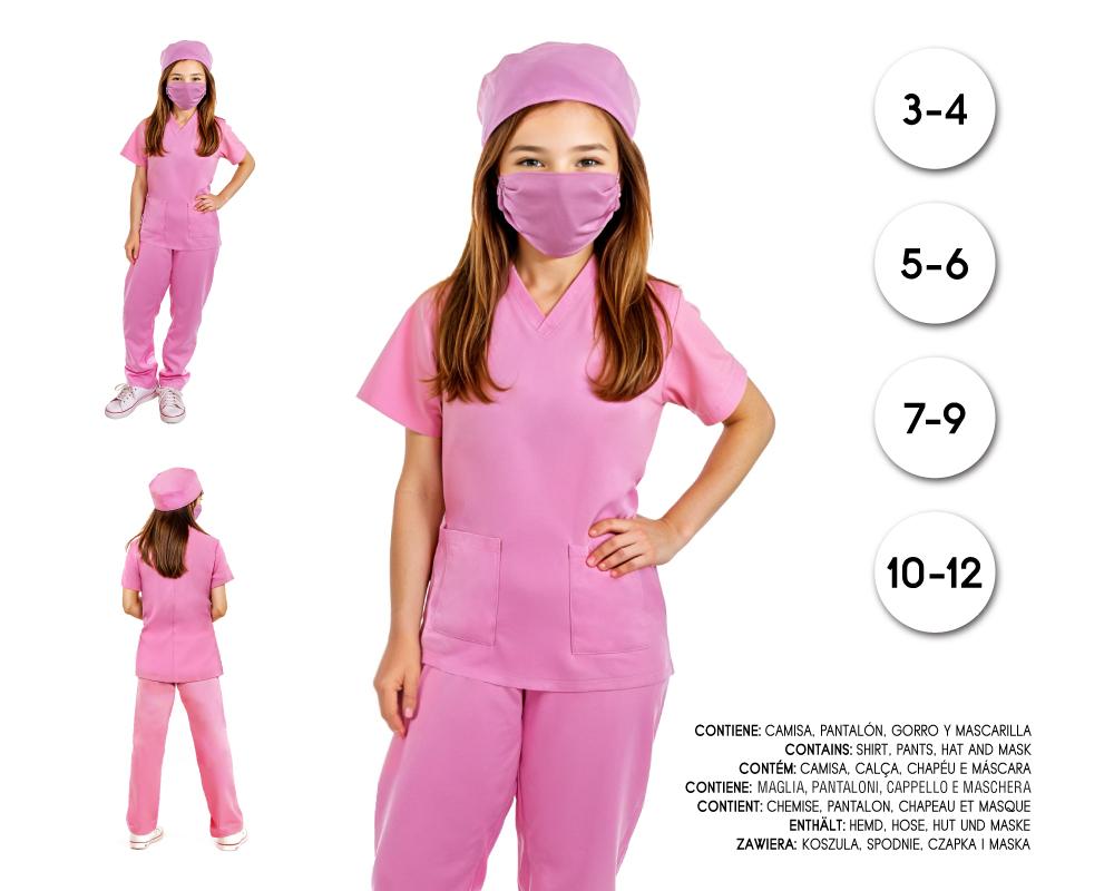 Disfraz de Sanitario Rosa Infantil