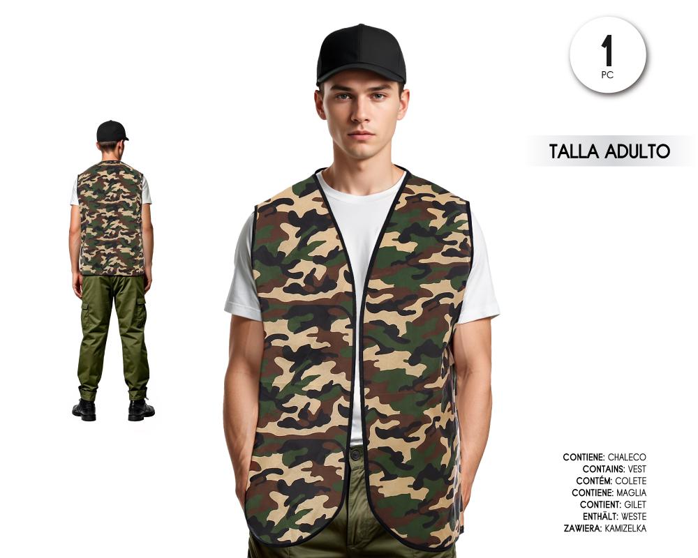 Chaleco Camuflaje Militar Adulto
