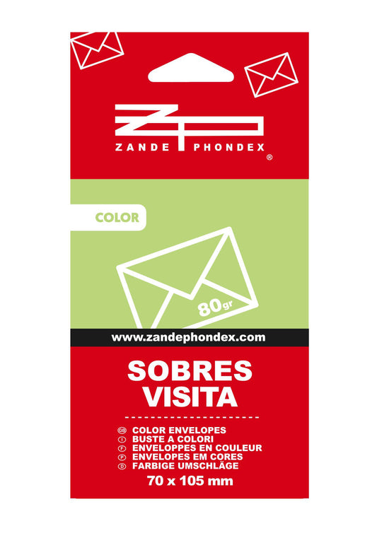 10 SOBRES MINI COLORES 70*105
