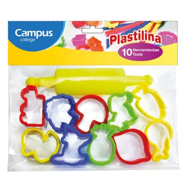 Accesorio Modelar Campus College 10 Moldes + Rodillo