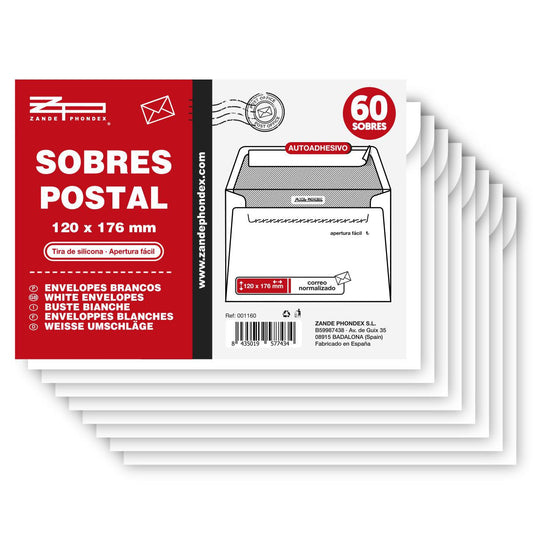 20 SOBRES 120X176 POSTAL