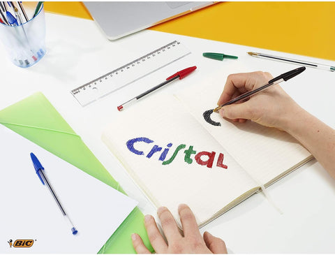 Bic Cristal Original - Bolígrafo de punta redonda, Multicolor, pack de 5 unidades Bic Cristal Original - Bolígrafo de punta redonda, Multicolor, pack de 5 unidades