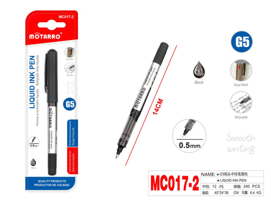BOLIGRAFO TINTA LIQUIDA NEGRA G5 0.5MM
