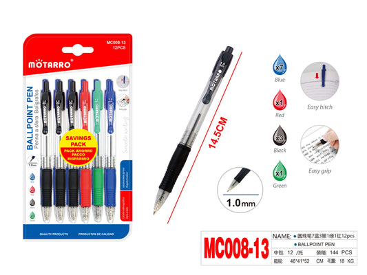 BOLIGRAFOS 12pcs 1.00MM