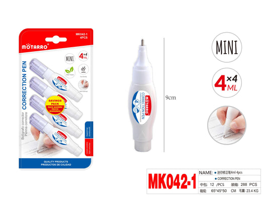 LIQUIDO CON CORRECTORA 4ml 4pcs