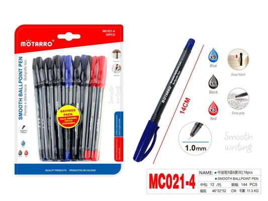 BOLIGRAFOS COLORES 18PCS 1.0MM