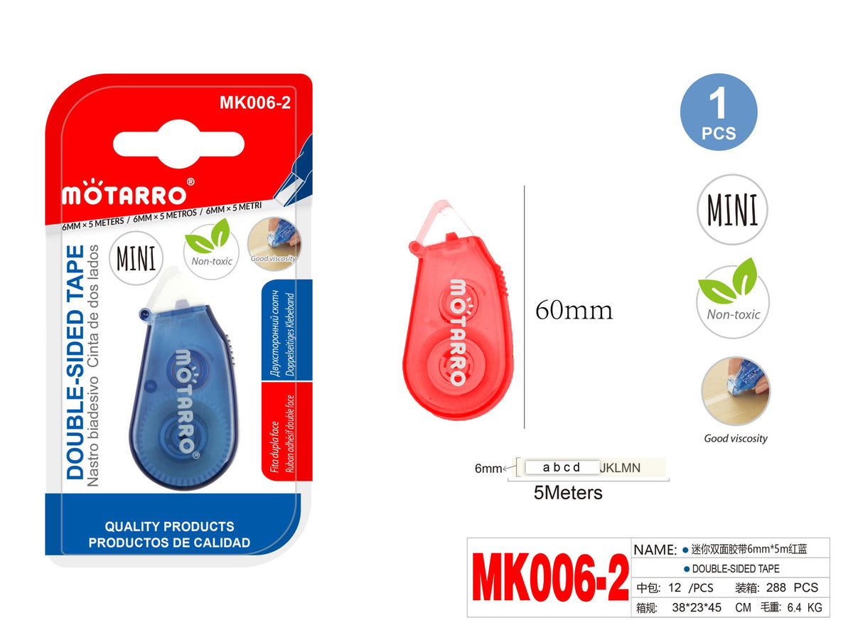 MINI CINTA CORRECTORA DOBLE CARA 5M