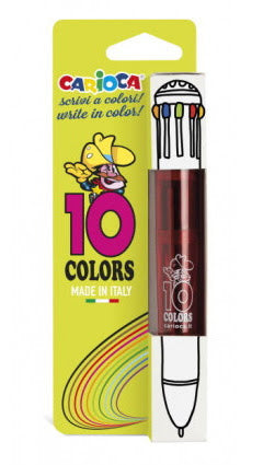 Boligrafo de 10 colores Fluo Style colores surtidos carioca