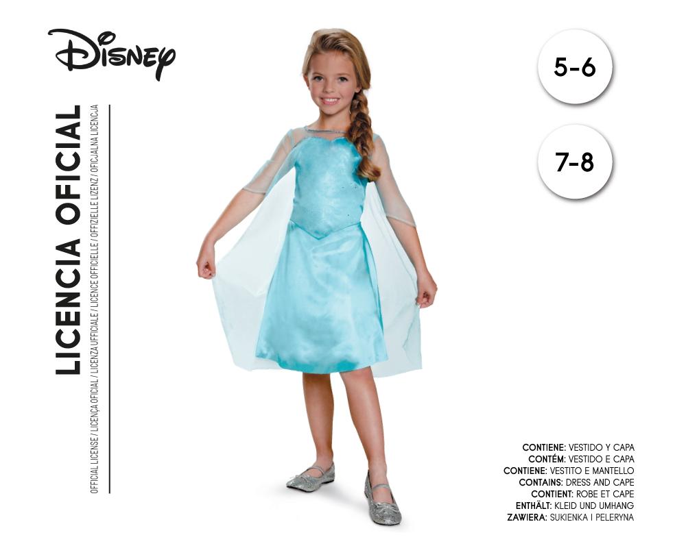 Disfraz de Elsa Frozen Disney Basic Infantil