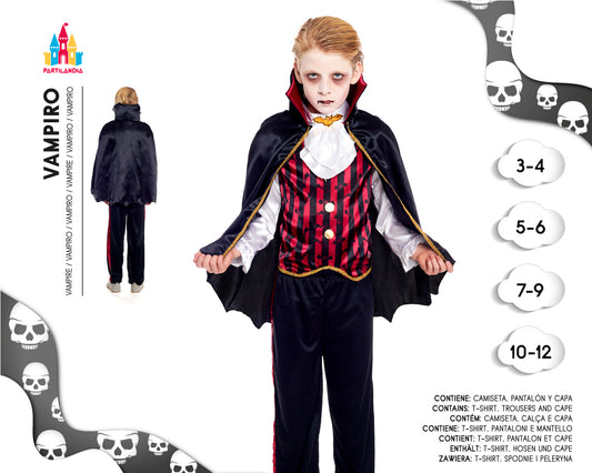 DISFRACES VAMPIRO NIÑO TALLA:3-4 18245