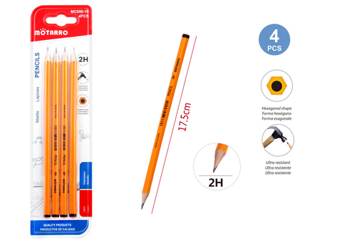 LAPICES 2H 4PCS