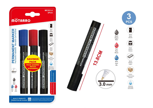 MARCADOR PERMANENTE 3.0mm 3PCS