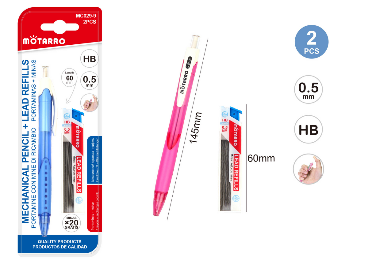 PORTAMINAS CON MINAS 0.5MM