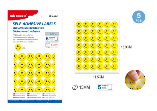 PEGATINAS AUTOADHESIVAS CARITAS 10mm 5H