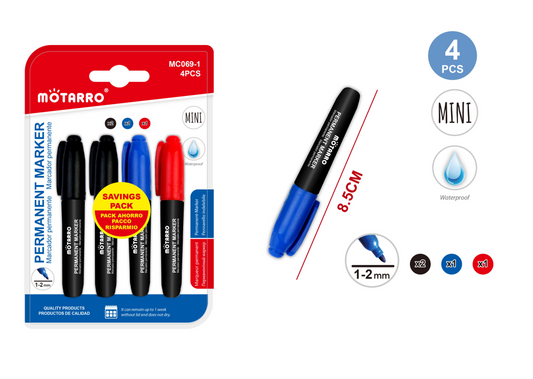 MINI MARCADORES PERMANENTE 4PCS