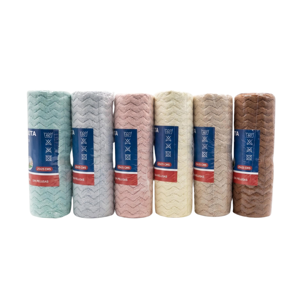 Rollo de Bayetas de Microfibra Multisuperficie - Pack Ahorro (20 uds)