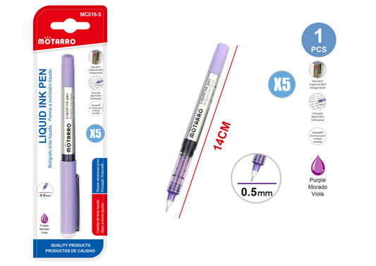BOLIGRAFO TINTA LIQUIDA VIOLETA 0.5MM