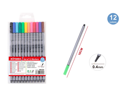 ROTULADOR EXTRAFINO 0.4MM 12PCS