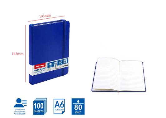 MU066-2 CUADERNO DE NOTAS A6 80G 100H