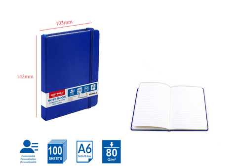 CUADERNO DE NOTAS A6 80G 100H